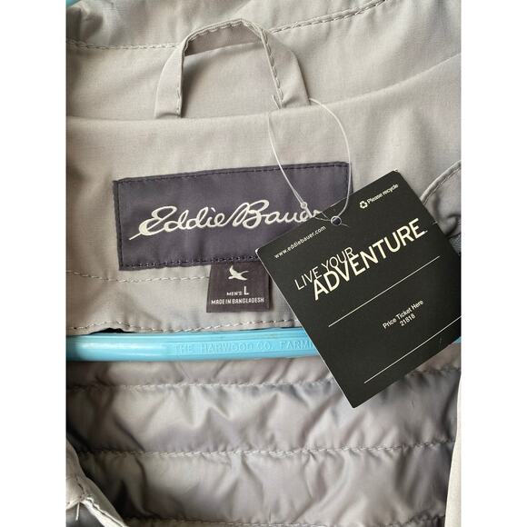 Eddie Bauer Men’s Goose Down Trench Coat - Size Large, New with Tags - Picture 3 of 9